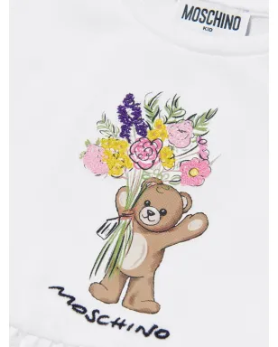 Moschino Kids 花柄刺繍ドレス - サムネイル4