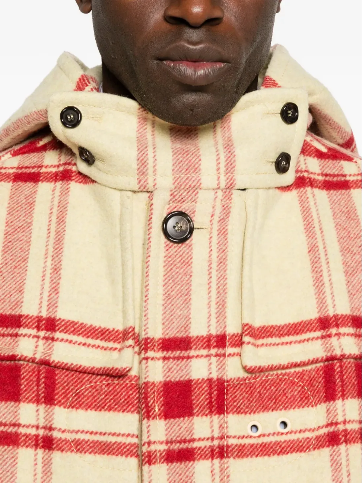 Marni ビンテージ フード付きチェックコート - 画像5