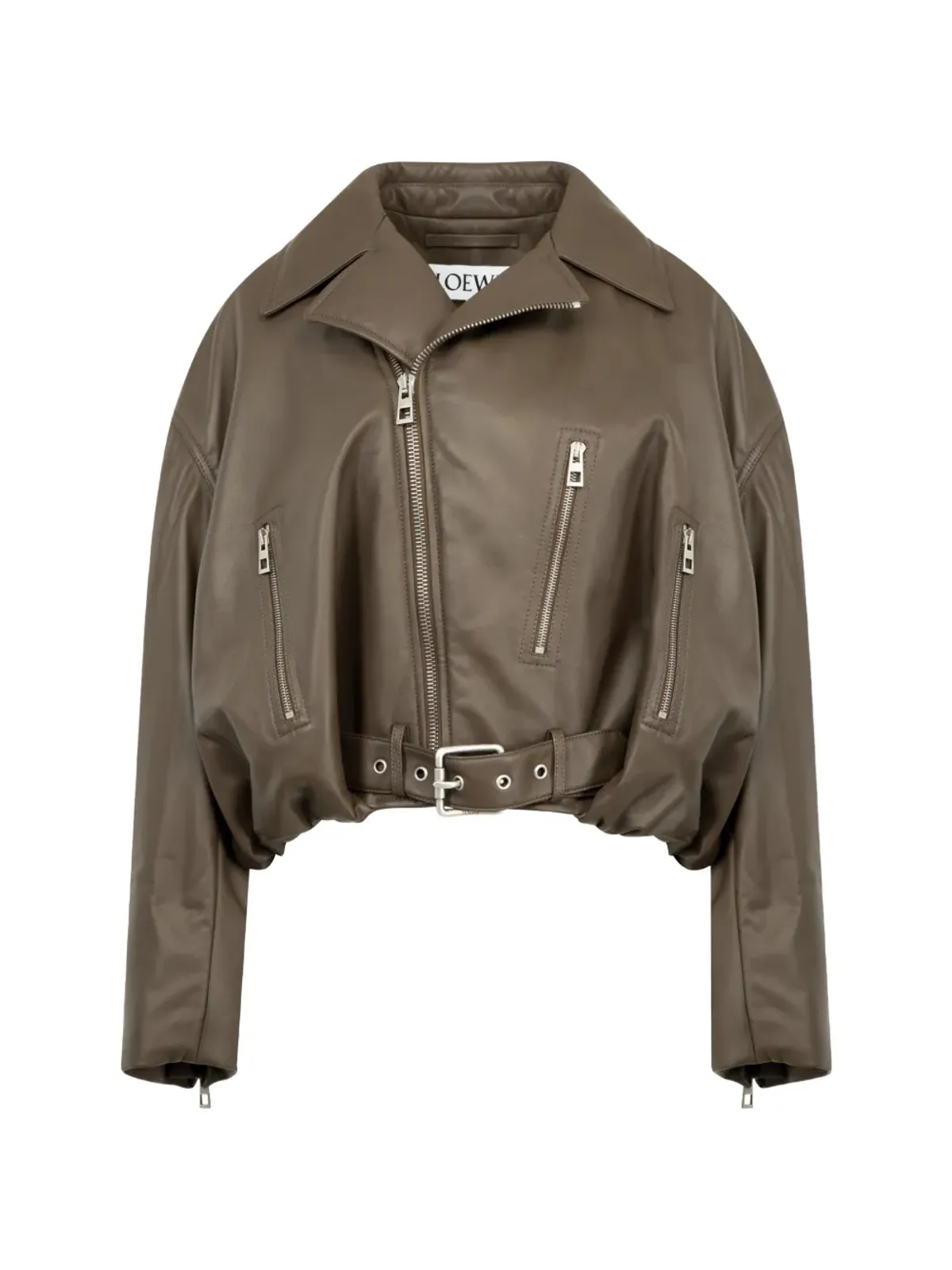 LOEWE ベルト付きバイカージャケット - 画像1