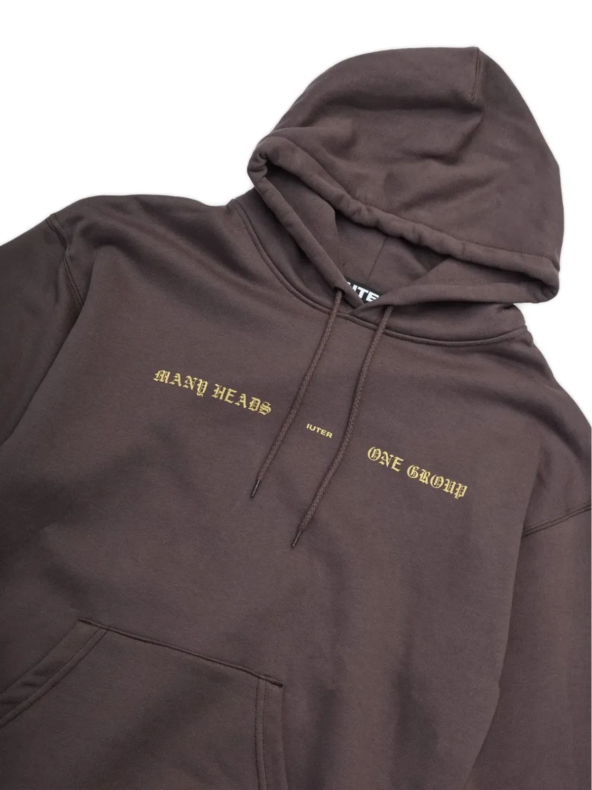 IUTER Myths graphic-print hoodie - Brown - 画像3