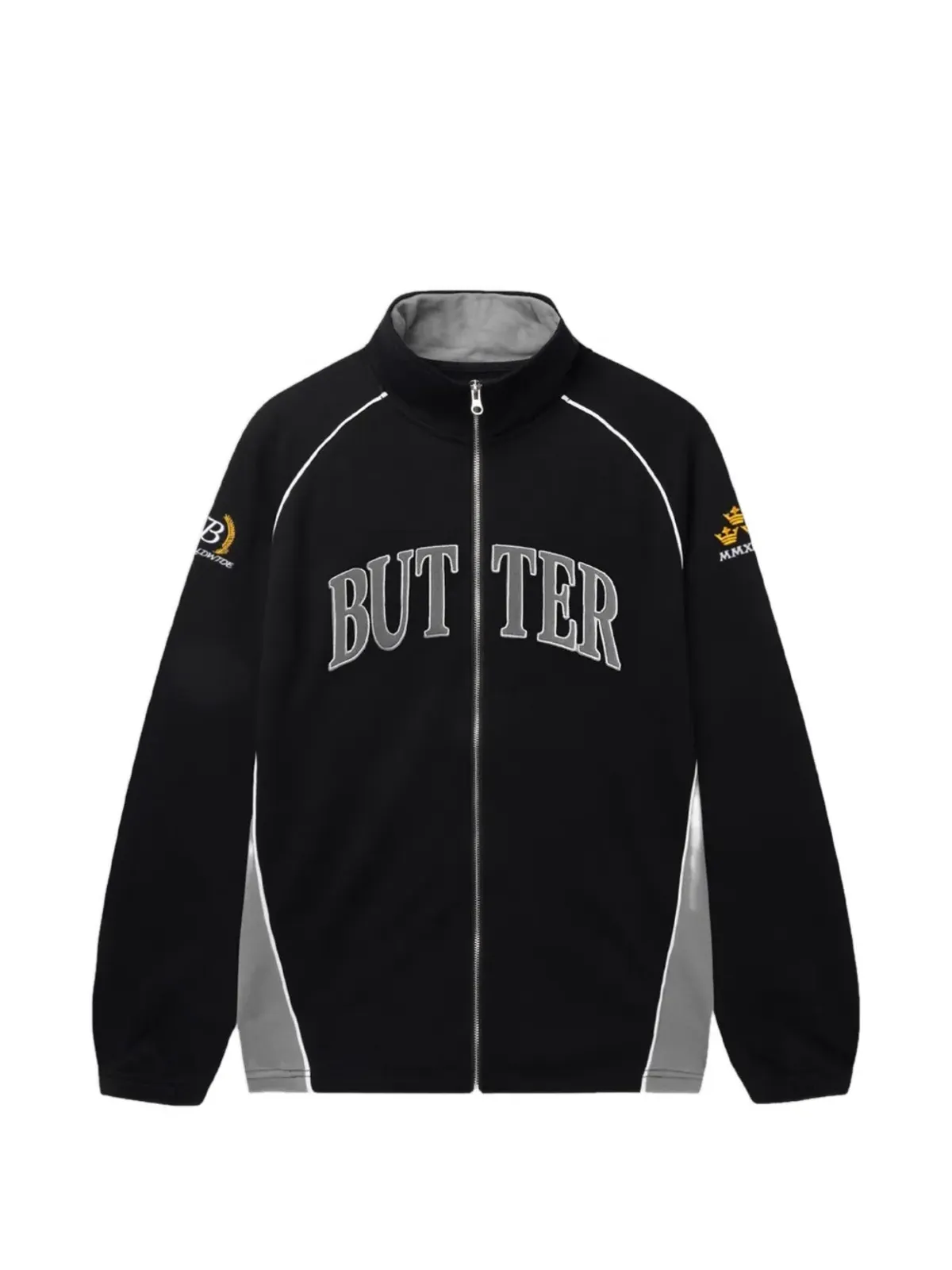 BUTTER GOODS クラウンアップリケ ジップアップ スウェットシャツ - 画像1