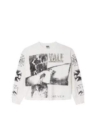 Vale 白の長袖グラフィックスウェットシャツ - サムネイル1