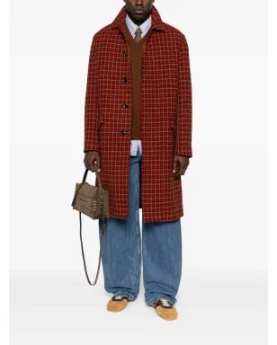 Marni ハウンドトゥース ウール コート - レッド - サムネイル2