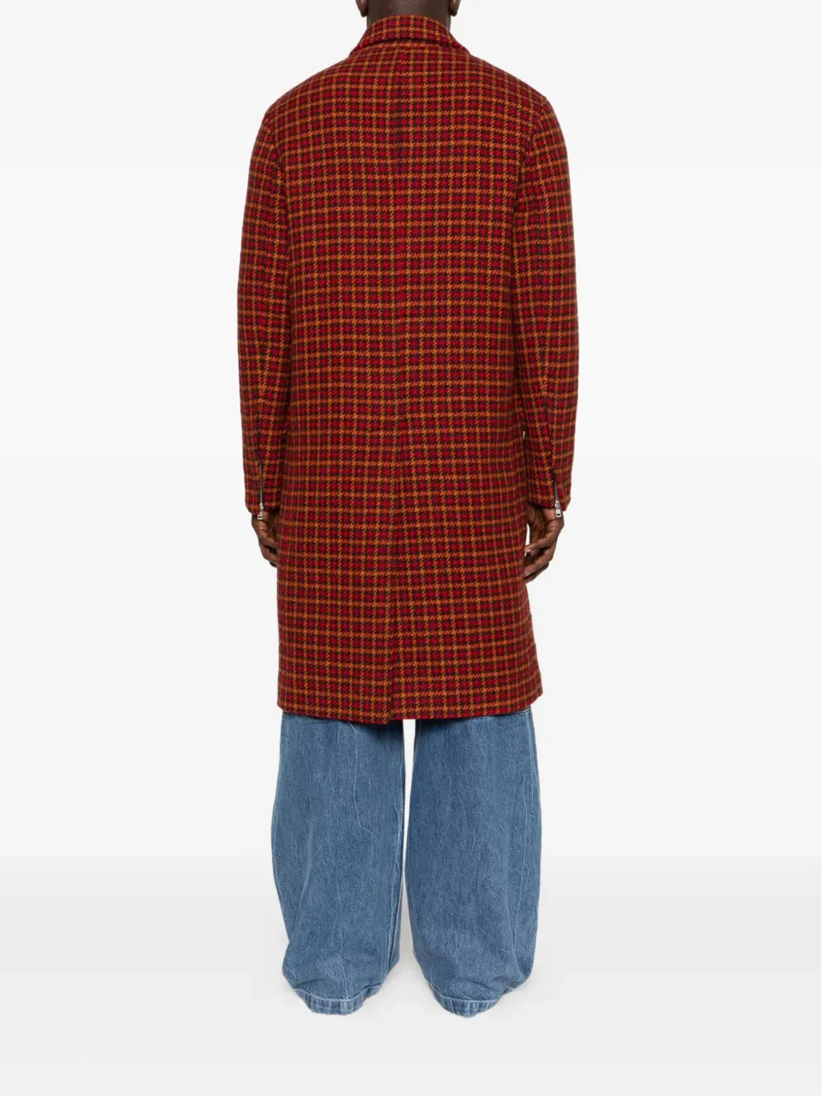 Marni ハウンドトゥース ウール コート - レッド - 画像4