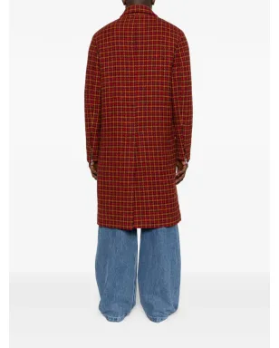 Marni ハウンドトゥース ウール コート - レッド - サムネイル4
