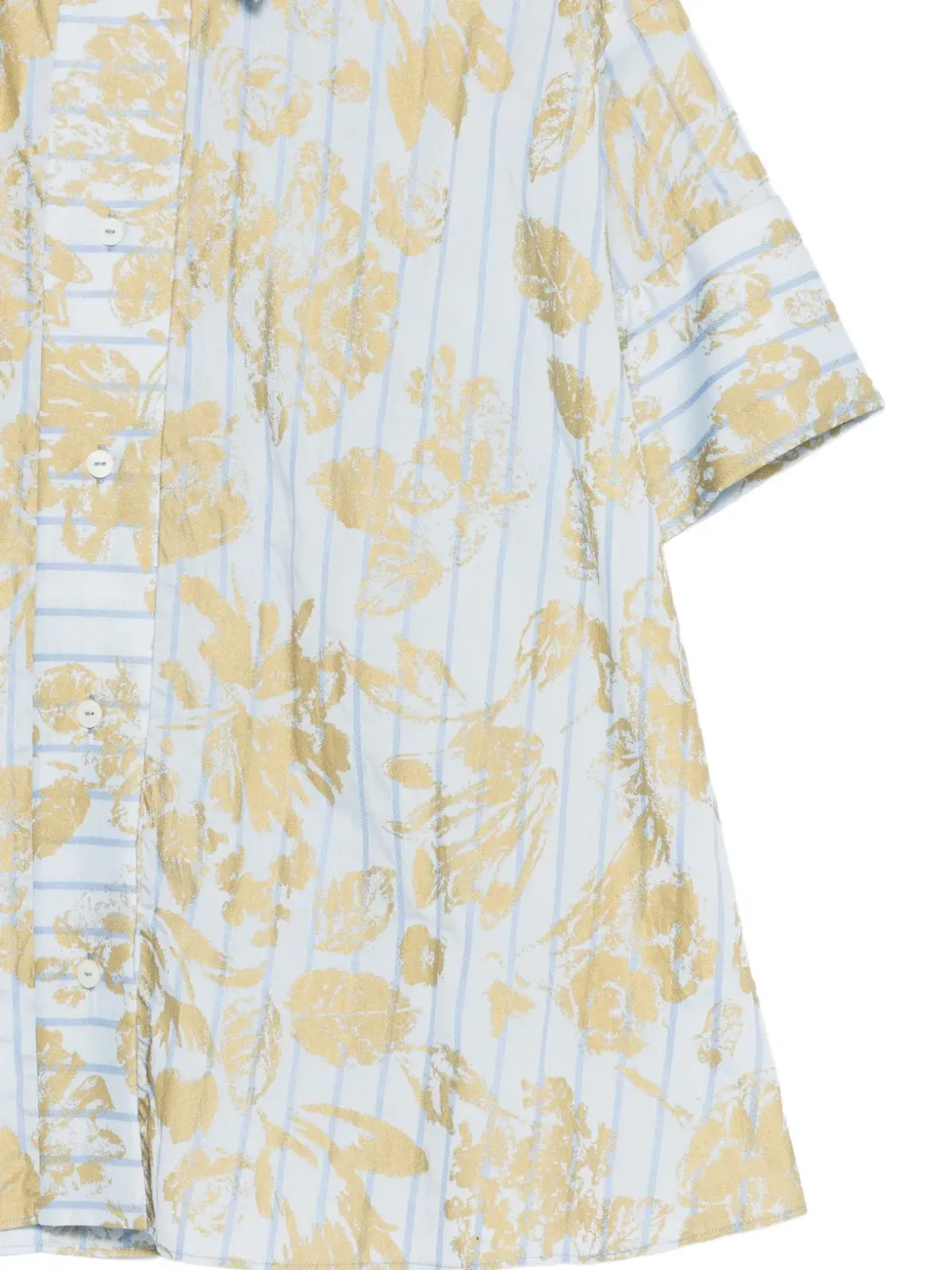 Antonio Marras 花柄プリントストライプシャツ - ブルー - 画像3