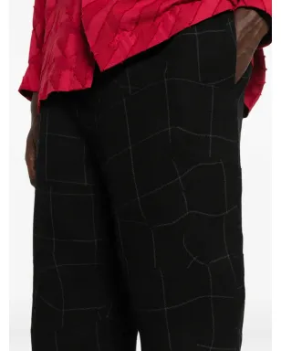 Issey Miyake Pre-Owned パッチワークチェックパンツ - サムネイル5