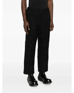 Issey Miyake Pre-Owned パッチワークチェックパンツ - サムネイル3
