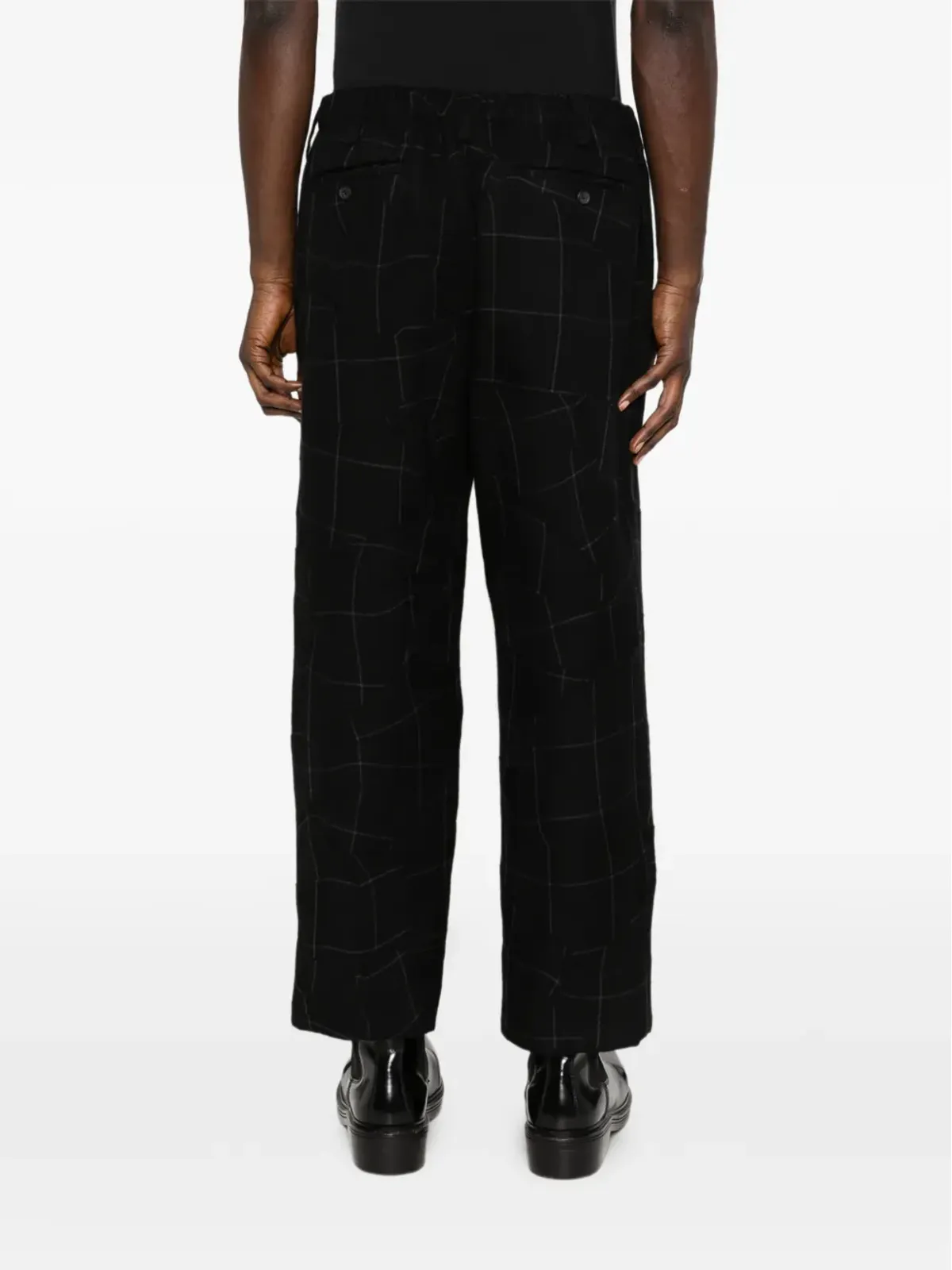 Issey Miyake Pre-Owned パッチワークチェックパンツ - 画像4
