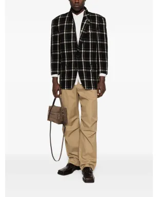 Issey Miyake Pre-Owned テーラードチェック柄ブレザー - サムネイル2