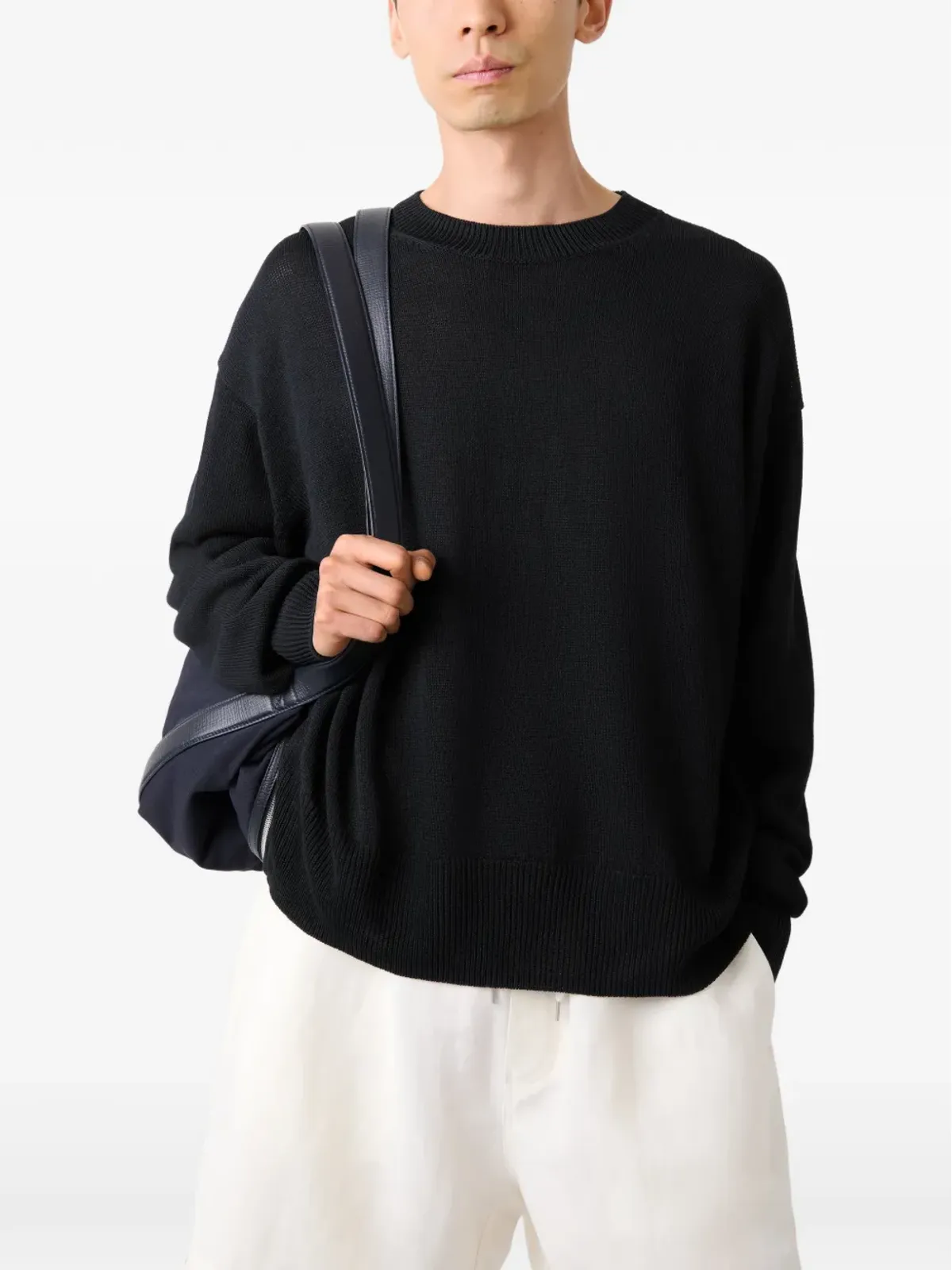 Studio Nicholson Kami ribbed sweater - Black - 画像5