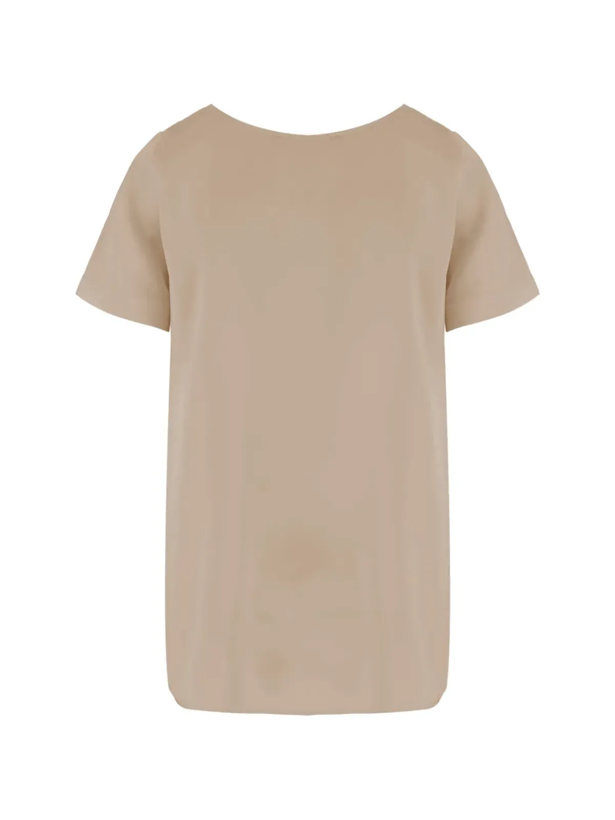 Allude サイドスリット入りシルクTシャツ - 画像2