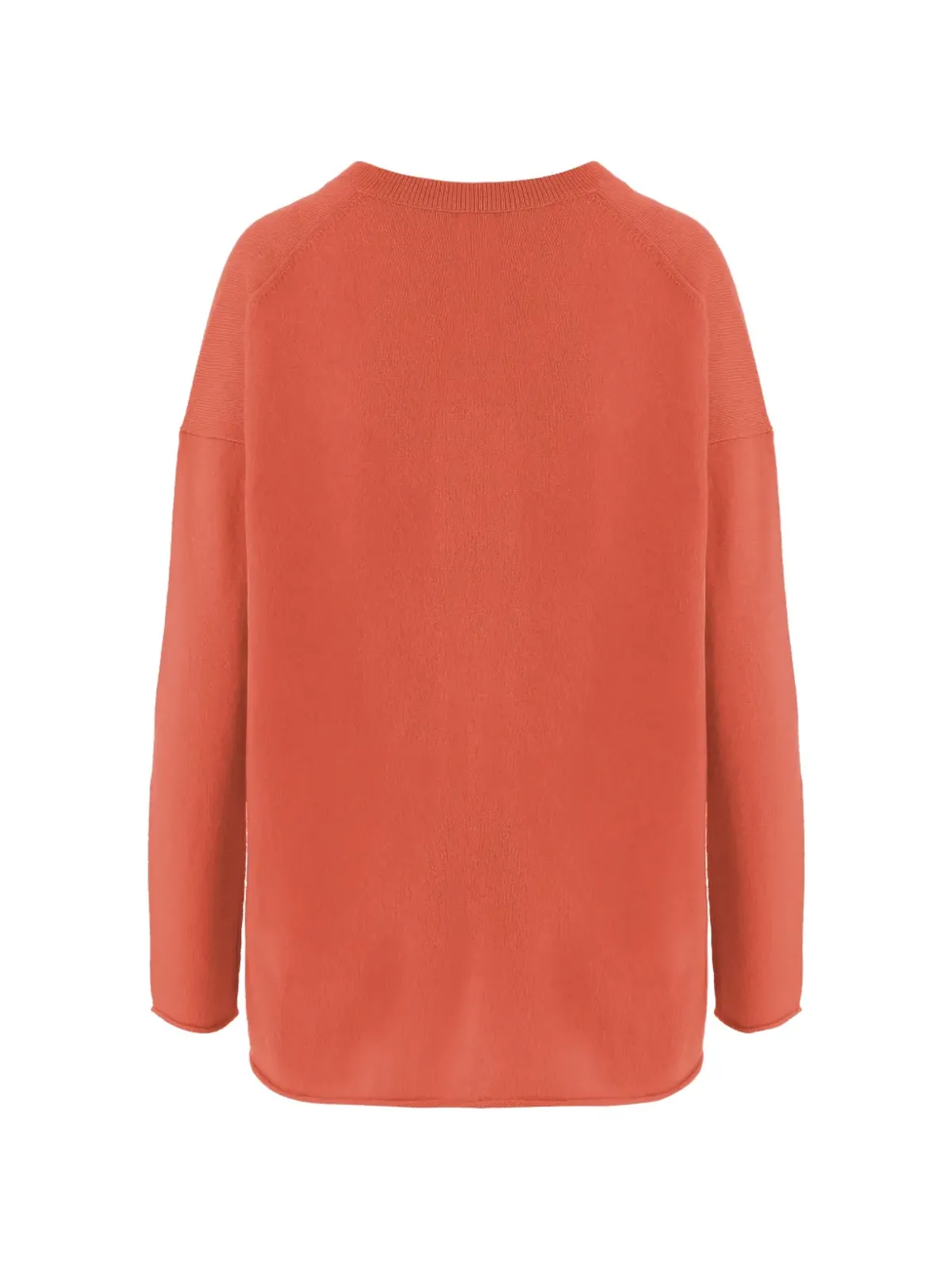 Allude リブ編みVネックセーター - レッド - 画像2