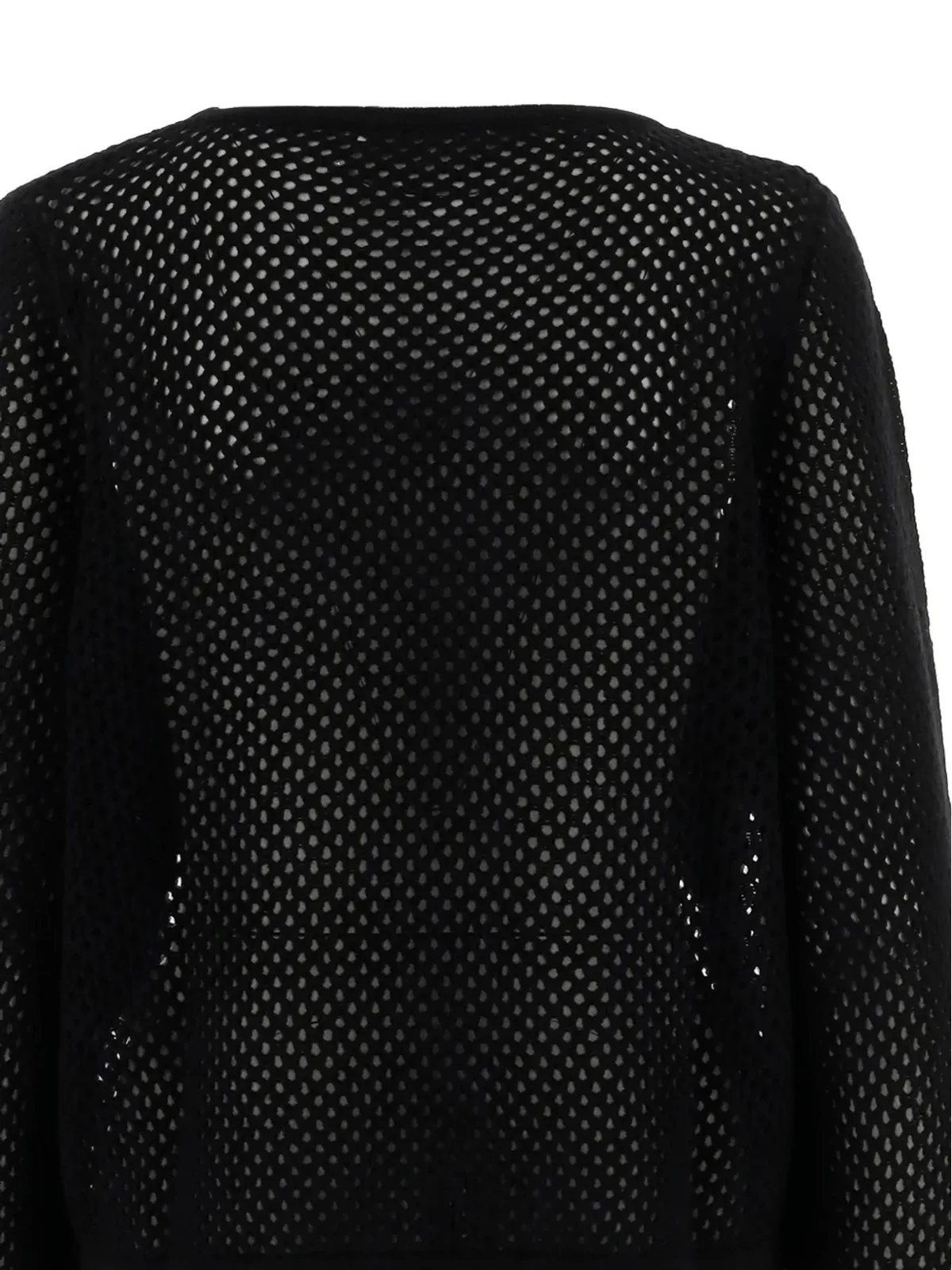 Allude 幾何学的オープンワークセーター - 画像3