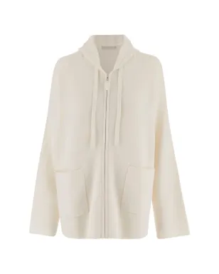 Allude フード付きジップカーディガン - サムネイル1