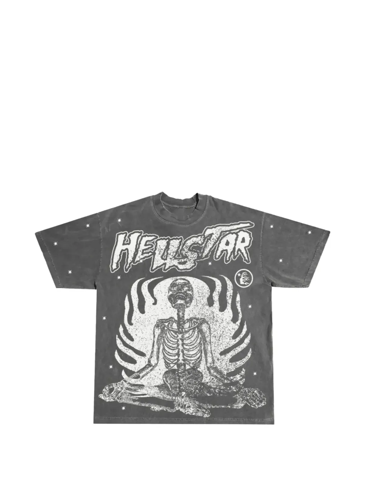 HELLSTAR skeleton graphic T-shirt - Grey - 画像1