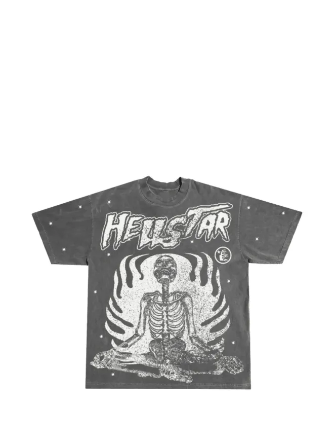 HELLSTAR HELLSTAR skeleton graphic T-shirt - Greyの商品画像