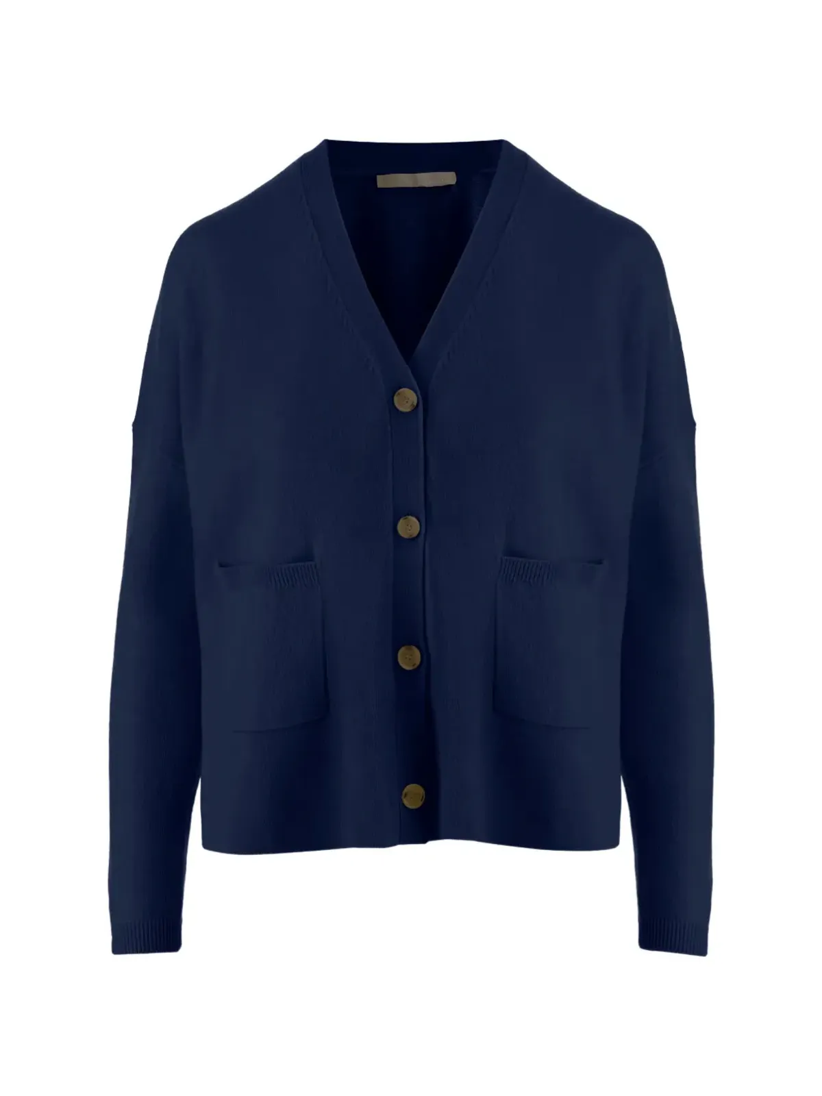 Allude Vネック パッチポケット カーディガン - 画像1