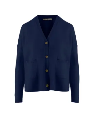 Allude Vネック パッチポケット カーディガン - サムネイル1