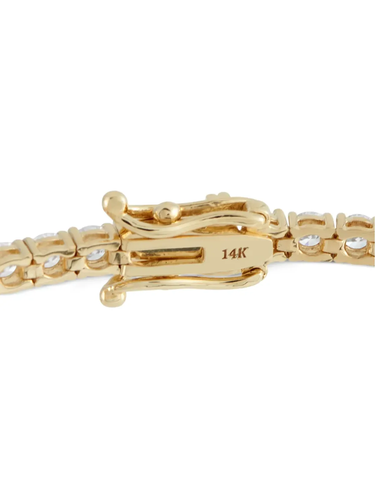 LB Exclusive 14K Yellow Gold ラボグロウン・ダイヤモンド テニスブレスレット - 画像3