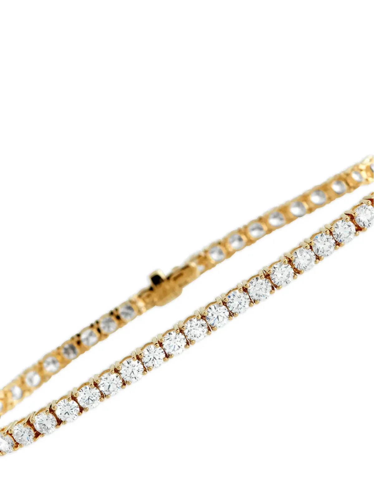 LB Exclusive ラウンドカットダイヤモンド テニスブレスレット - Gold - 画像2