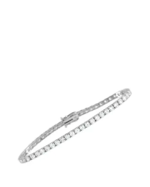 LB Exclusive LB Exclusive 14K White Gold 6.50ct Lab-Grown Diamond Tennis Bracelet LG03-123125 - Silver - サムネイル1