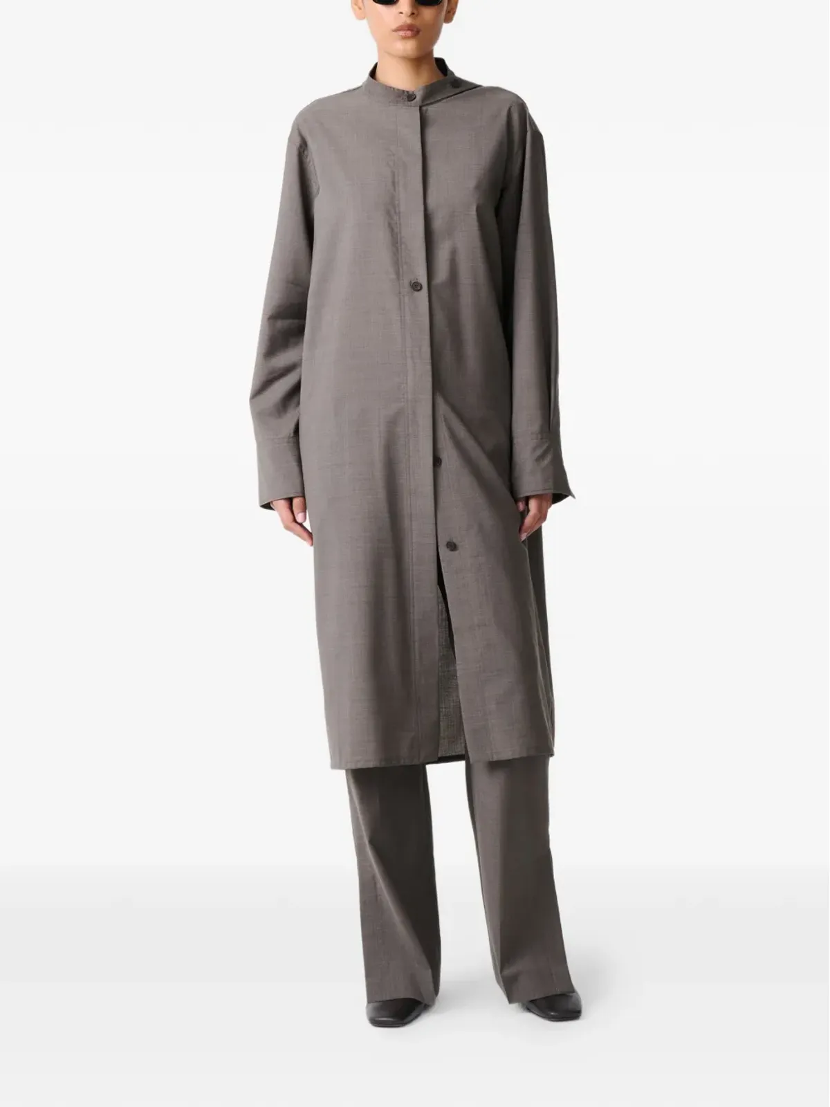 Studio Nicholson Wheeler extended-collar midi dress - 画像2
