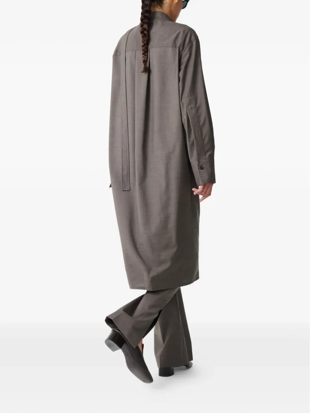 Studio Nicholson Wheeler extended-collar midi dress - 画像4