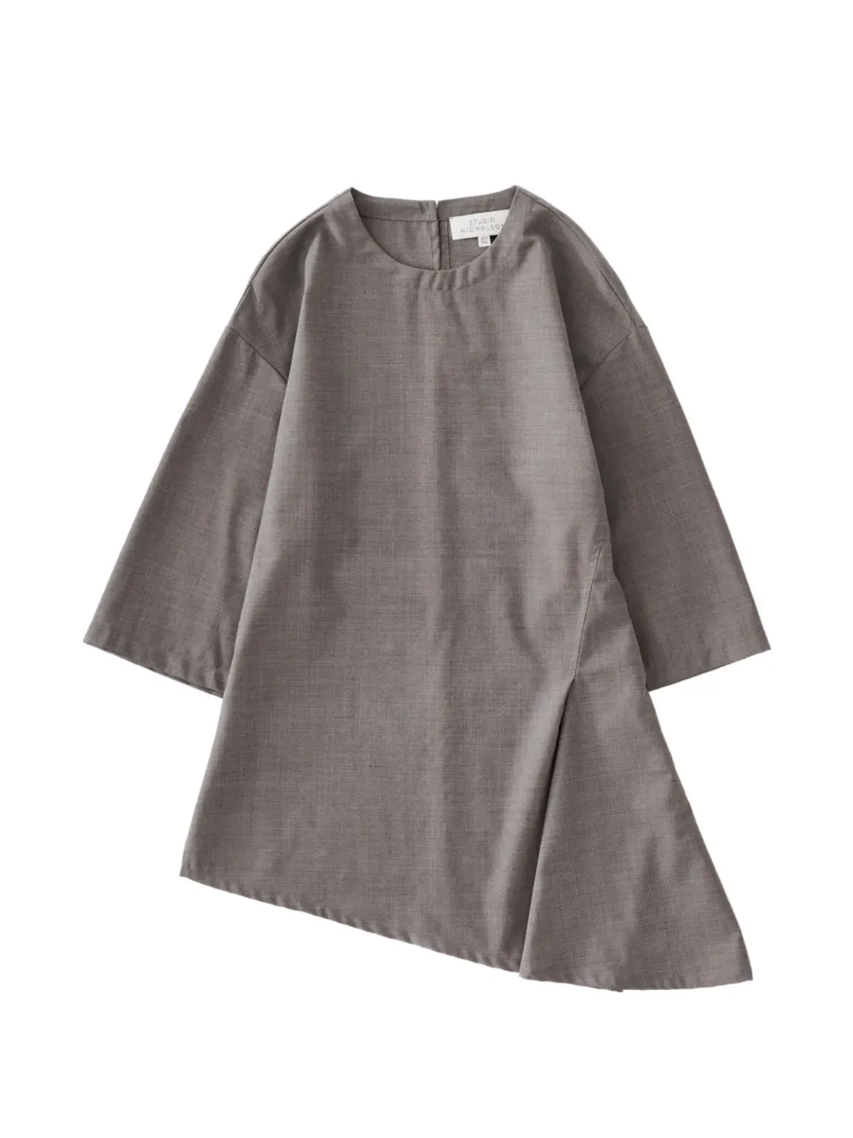 Studio Nicholson アシンメトリックプリーツ ヴィシー トップ - 画像1