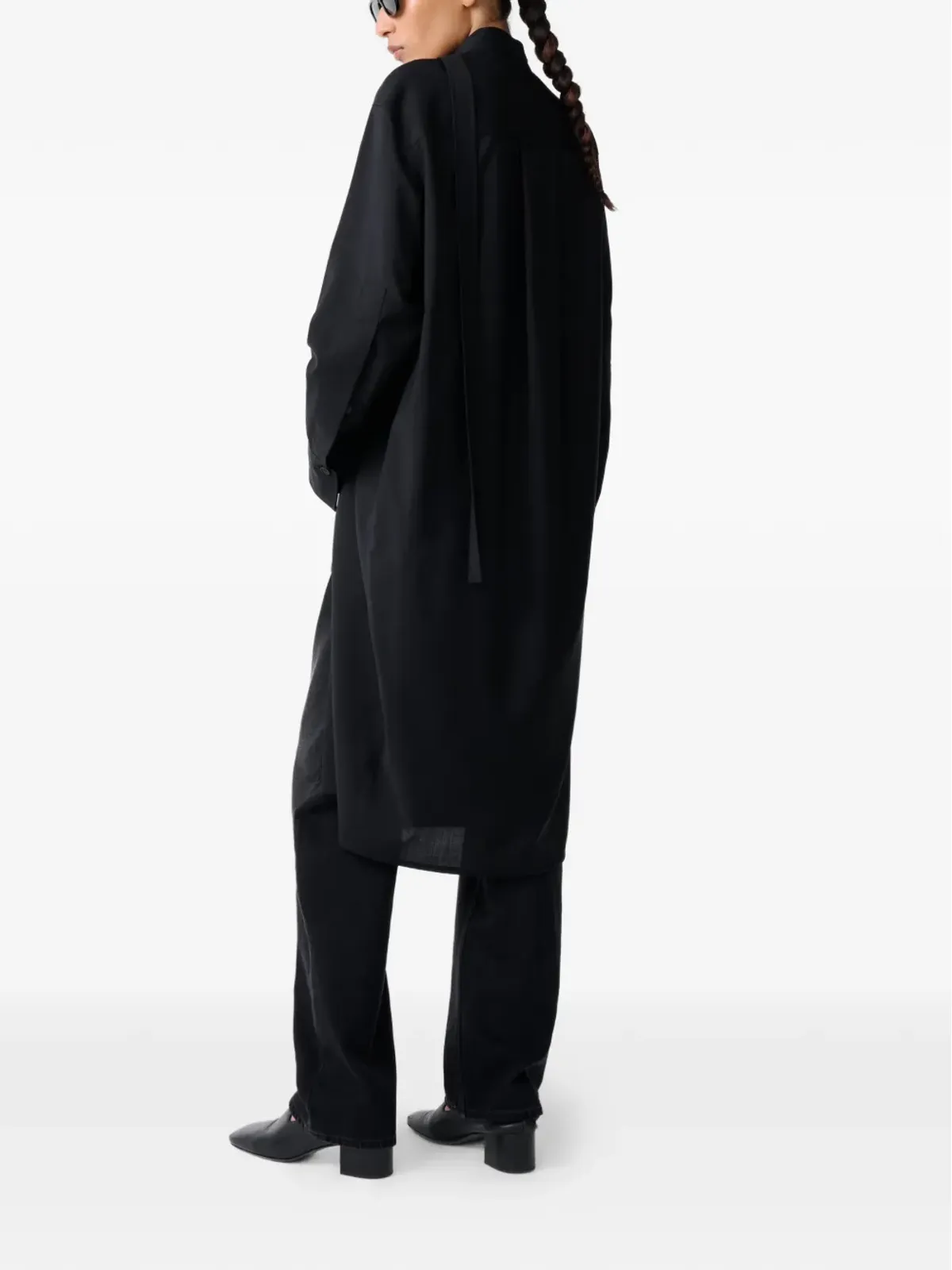 Studio Nicholson extended collar wheeler dress - Black - 画像4