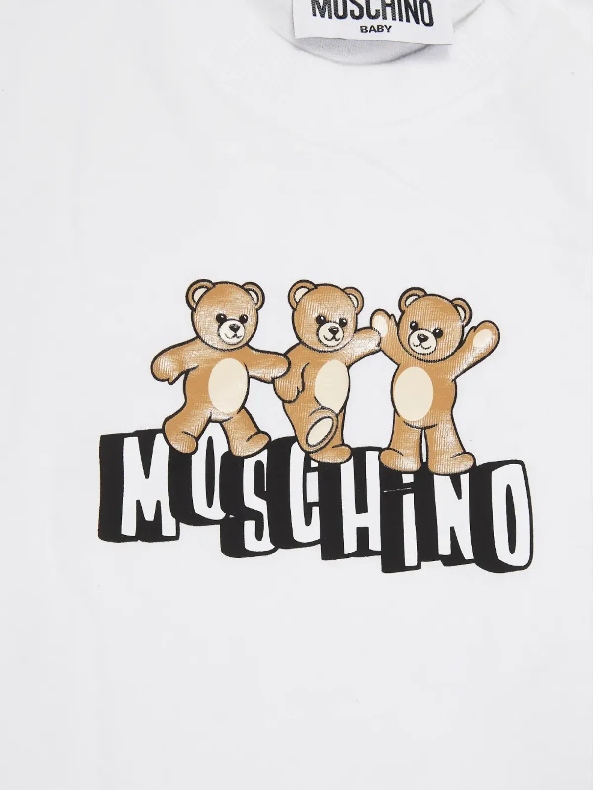 Moschino Kids テディモチーフTシャツとショートセット - White - 画像3