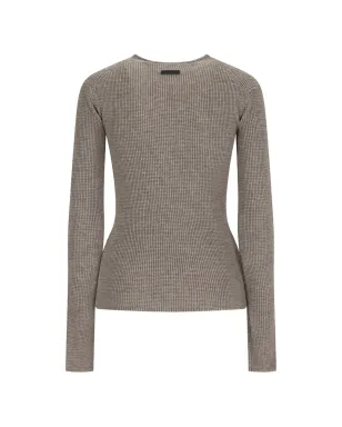 FEAR OF GOD ESSENTIALS ワッフルニット長袖セーター - Neutrals - サムネイル2