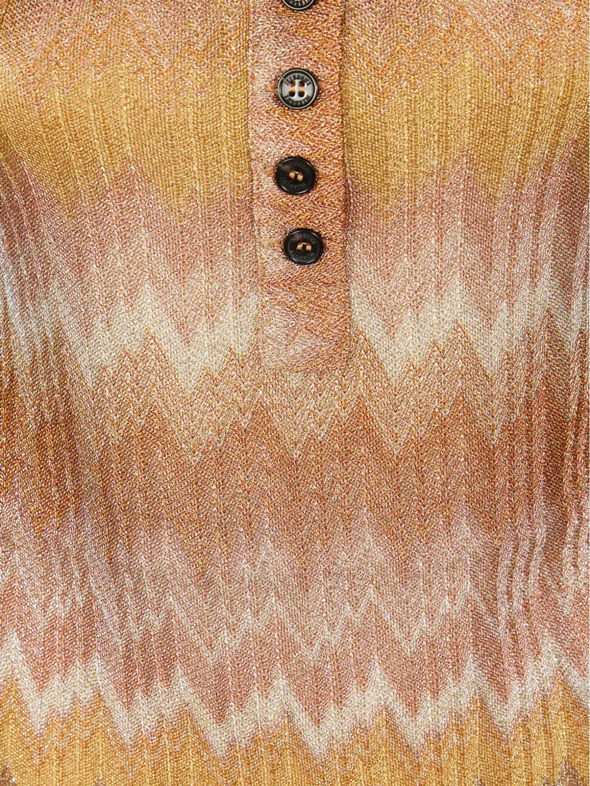 Missoni button patterned tank top - Brown - 画像3