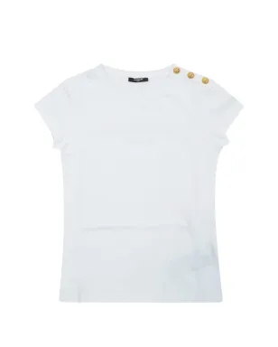 Balmain Kids ロゴボタンTシャツ - サムネイル1