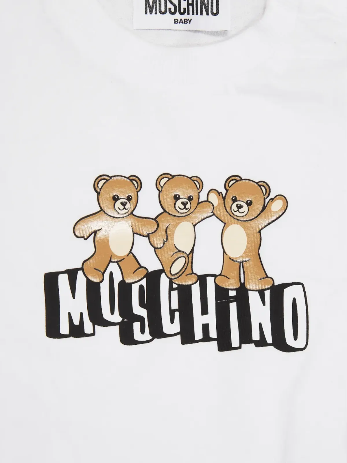 Moschino Kids テディーグラフィックTシャツとショートセット - ホワイト - 画像3