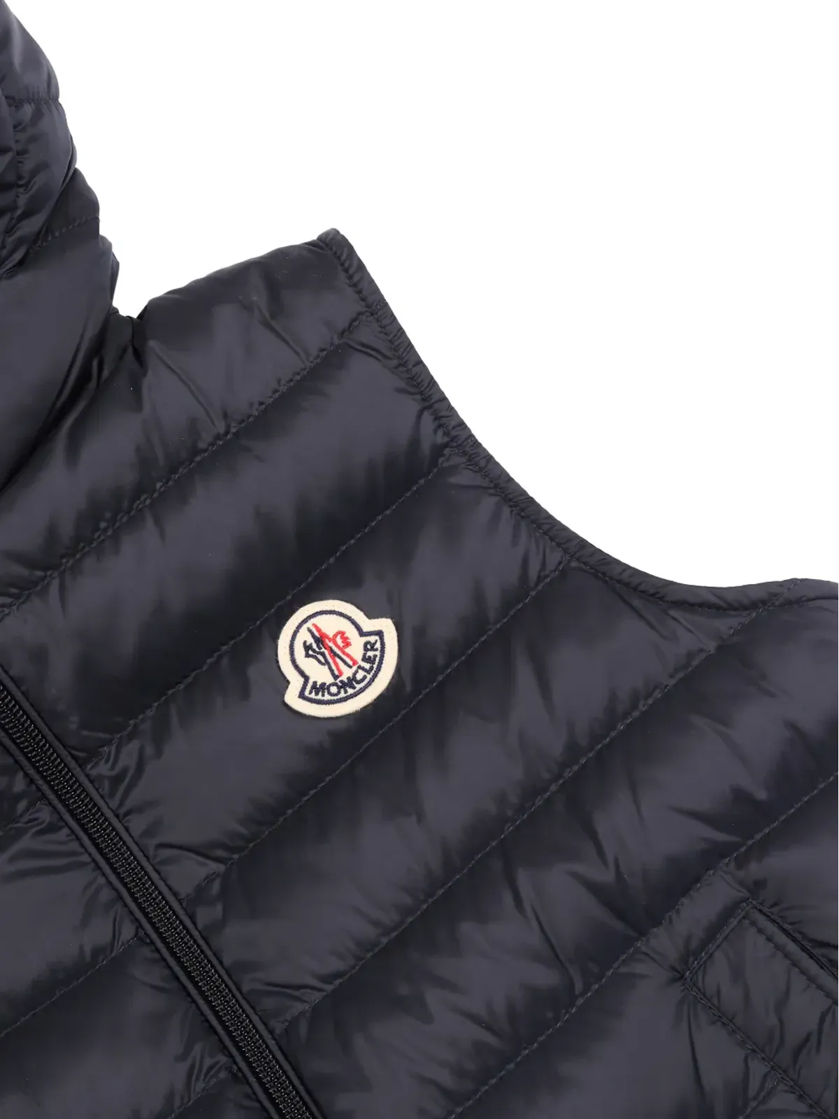 Moncler Enfant フード付きキルティングベスト - 画像3