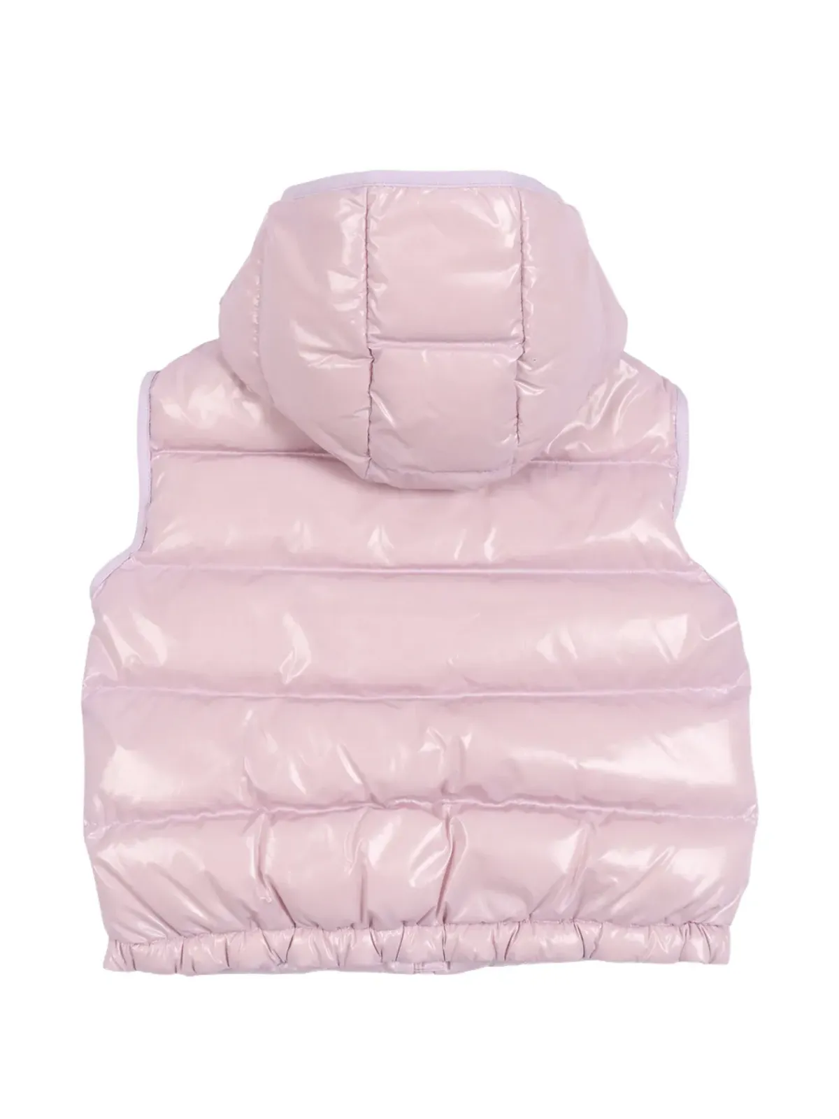 Moncler Enfant フード付きパッド入りベスト - ピンク - 画像2