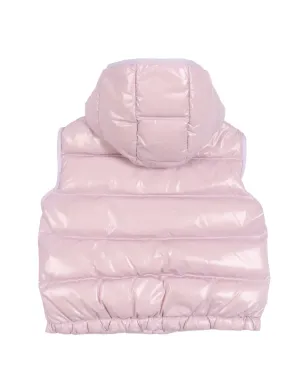 Moncler Enfant フード付きパッド入りベスト - ピンク - サムネイル2
