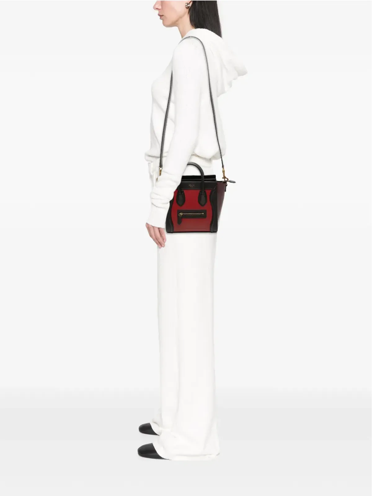 Celine Pre-Owned ナノ トライカラー レザー ラゲージ トート サッチェル - 画像2