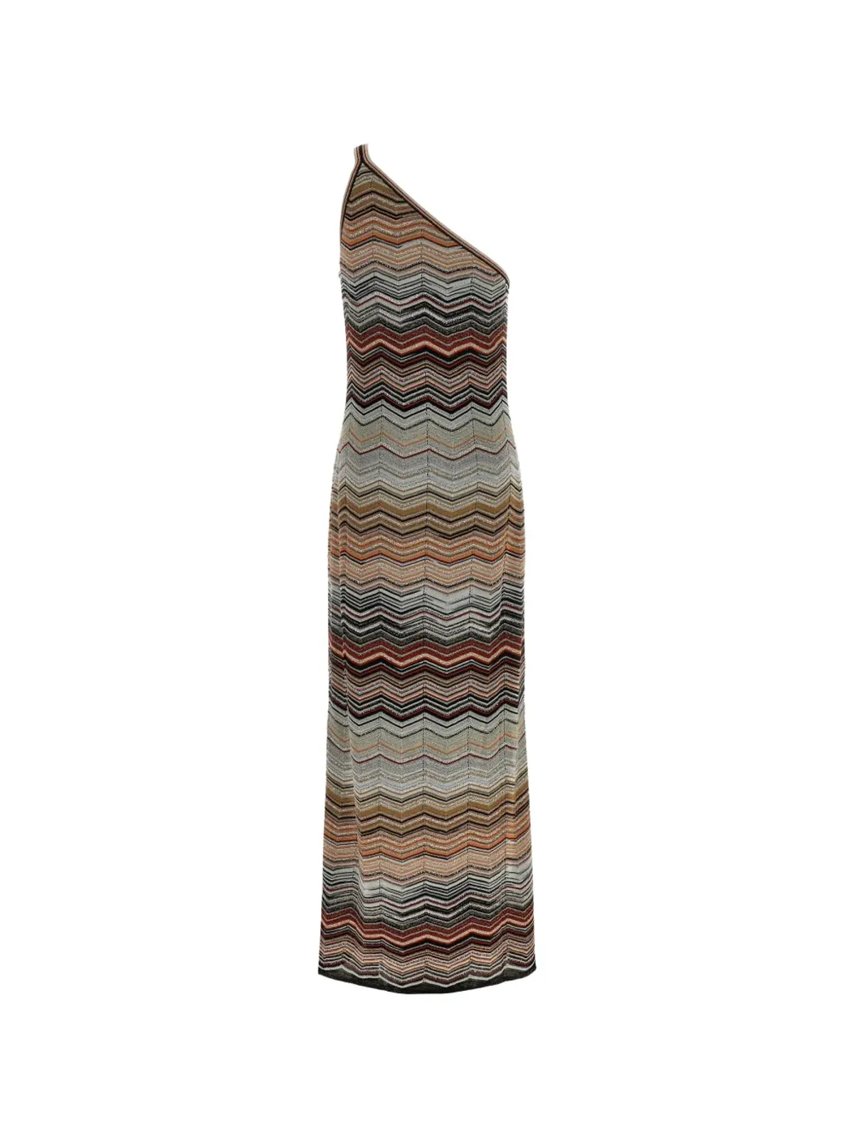 Missoni スパンコール チェボン柄 ワンショルダードレス - 画像2