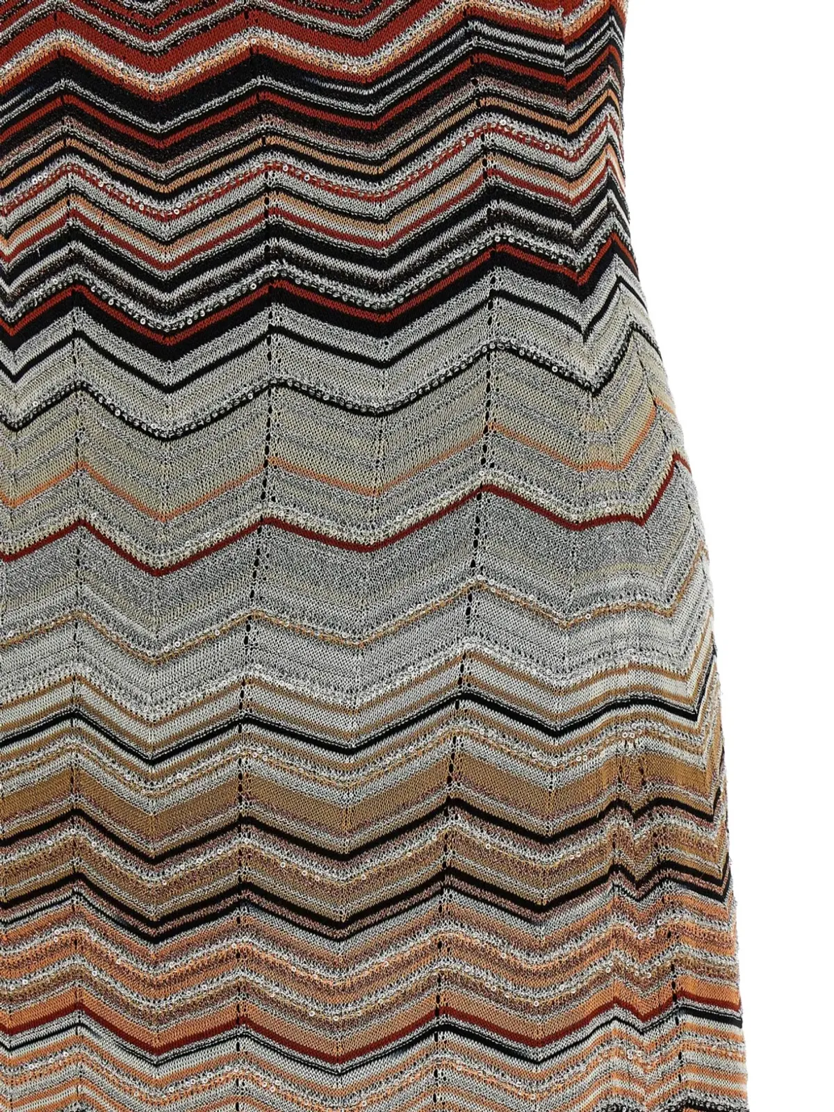 Missoni スパンコール チェボン柄 ワンショルダードレス - 画像4