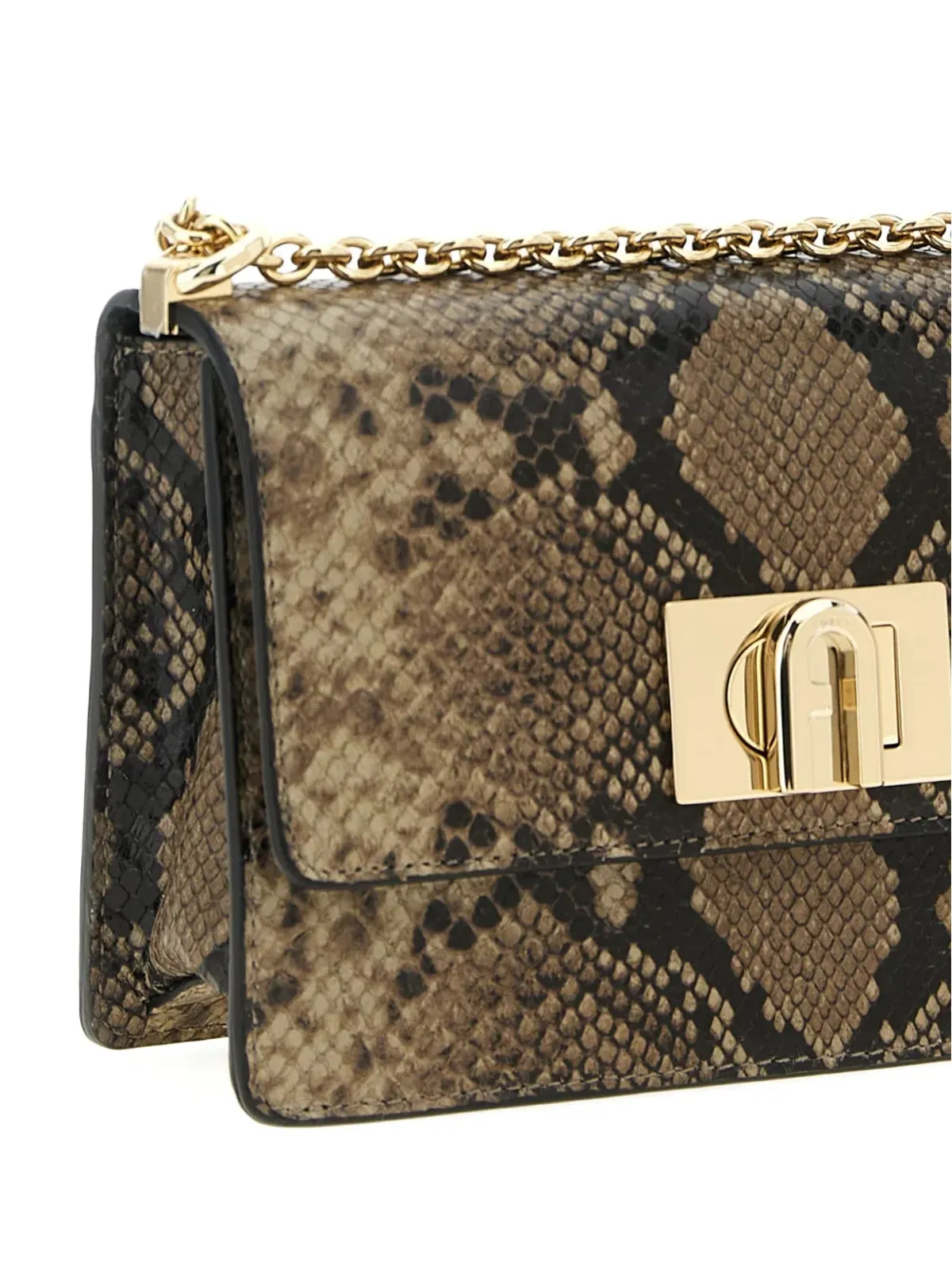 Furla 1927 パイソンプリント ミニバッグ - ブラウン - 画像3