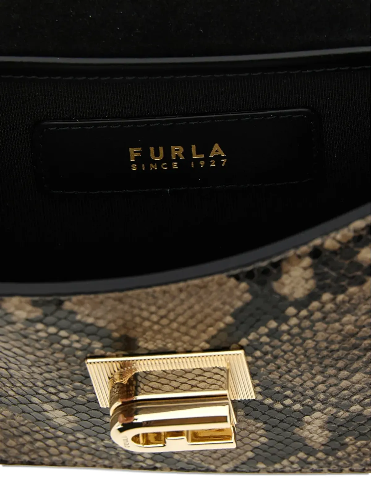 Furla 1927 パイソンプリント ミニバッグ - ブラウン - 画像4