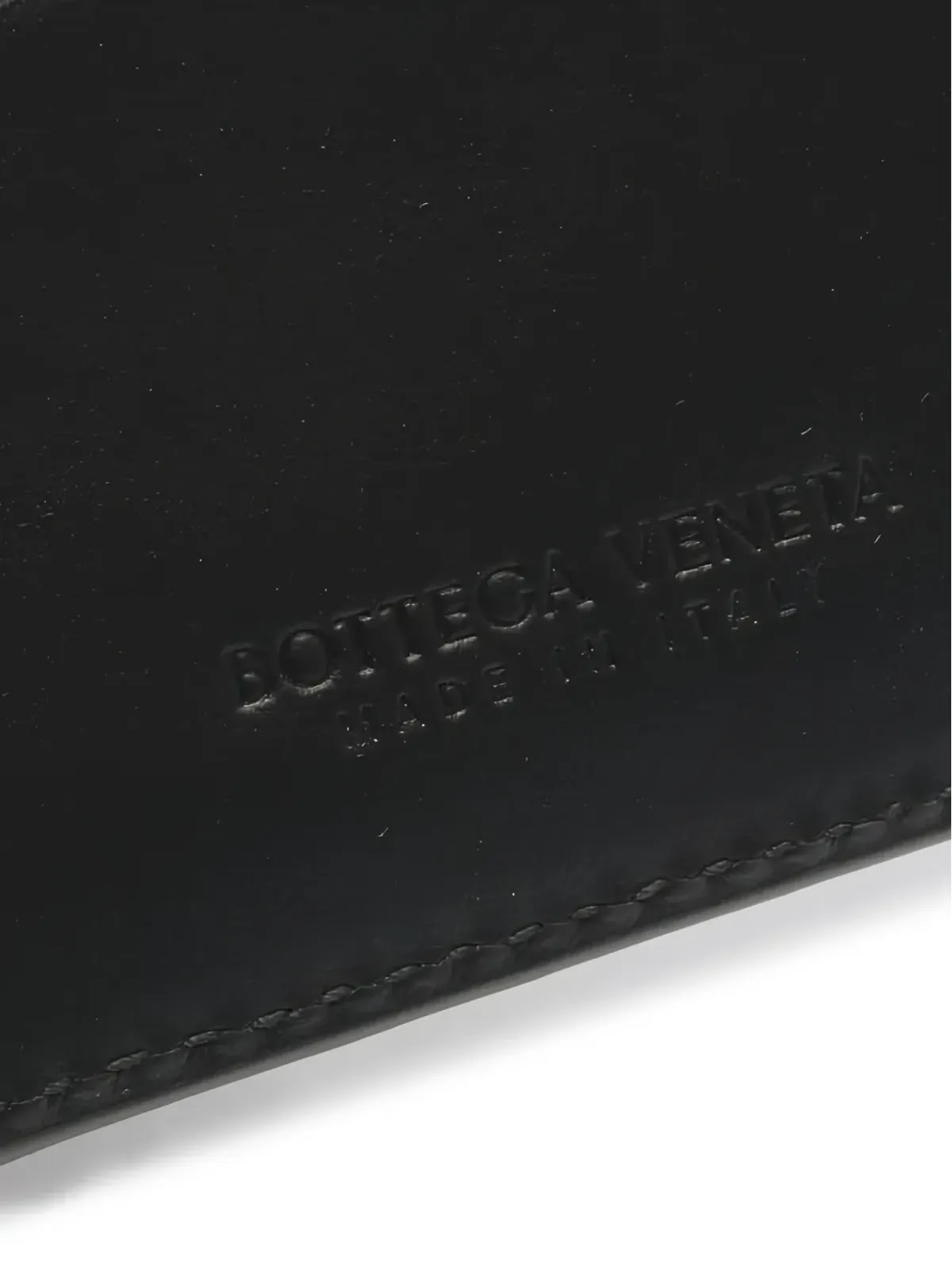 Bottega Veneta ビンテージ 2020年代 イントレッチアート 二つ折りレザーウォレット - ブラック - 画像4