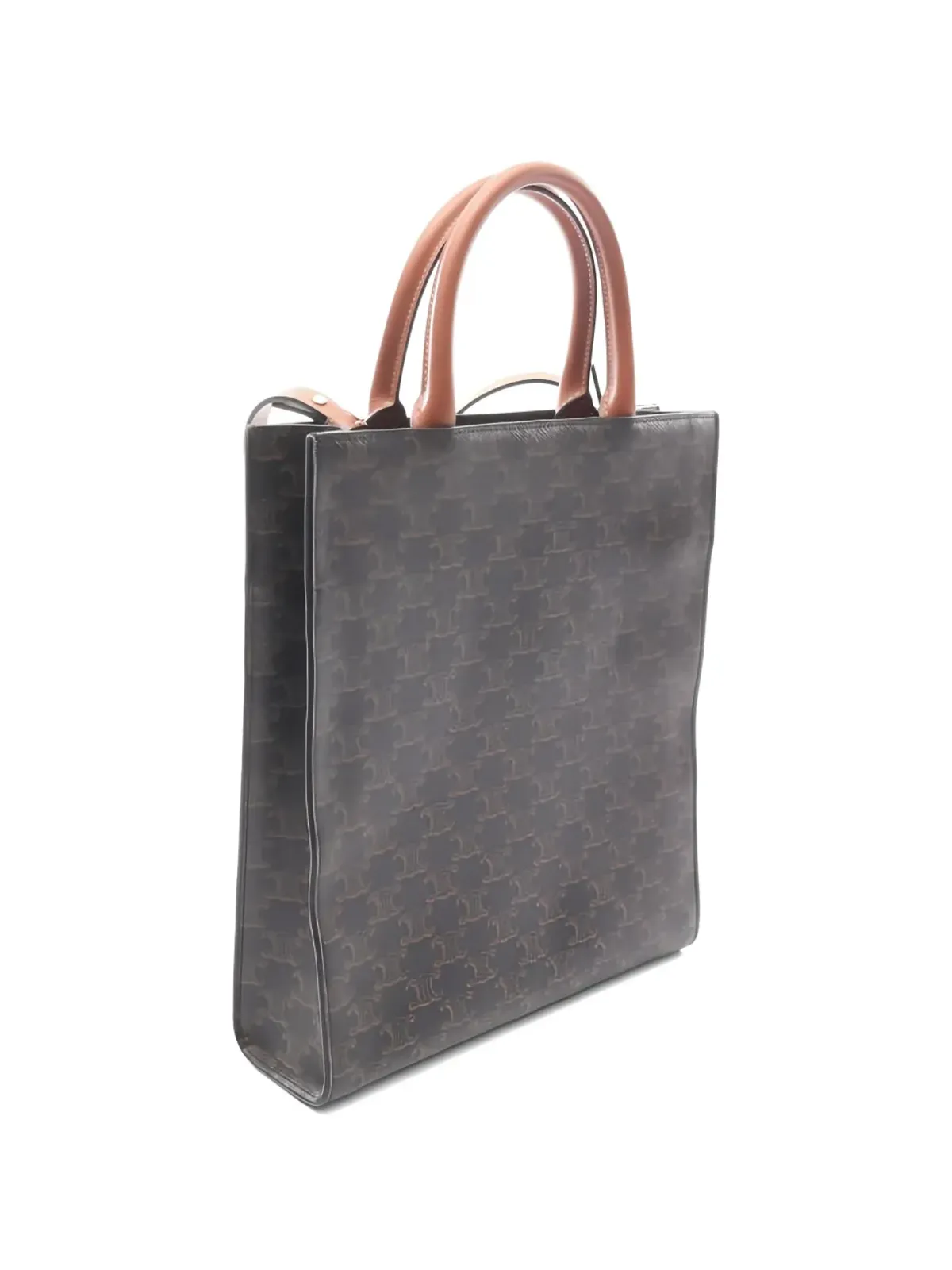 Celine ビンテージ Vertical Cabas Triomphe トートバッグ - ブラウン - 画像2