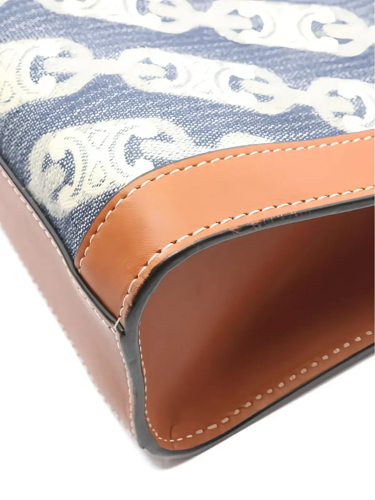 Celine Pre-Owned Vertical Cabas Maillon Triomphe トートバッグ - ブルー - 画像4