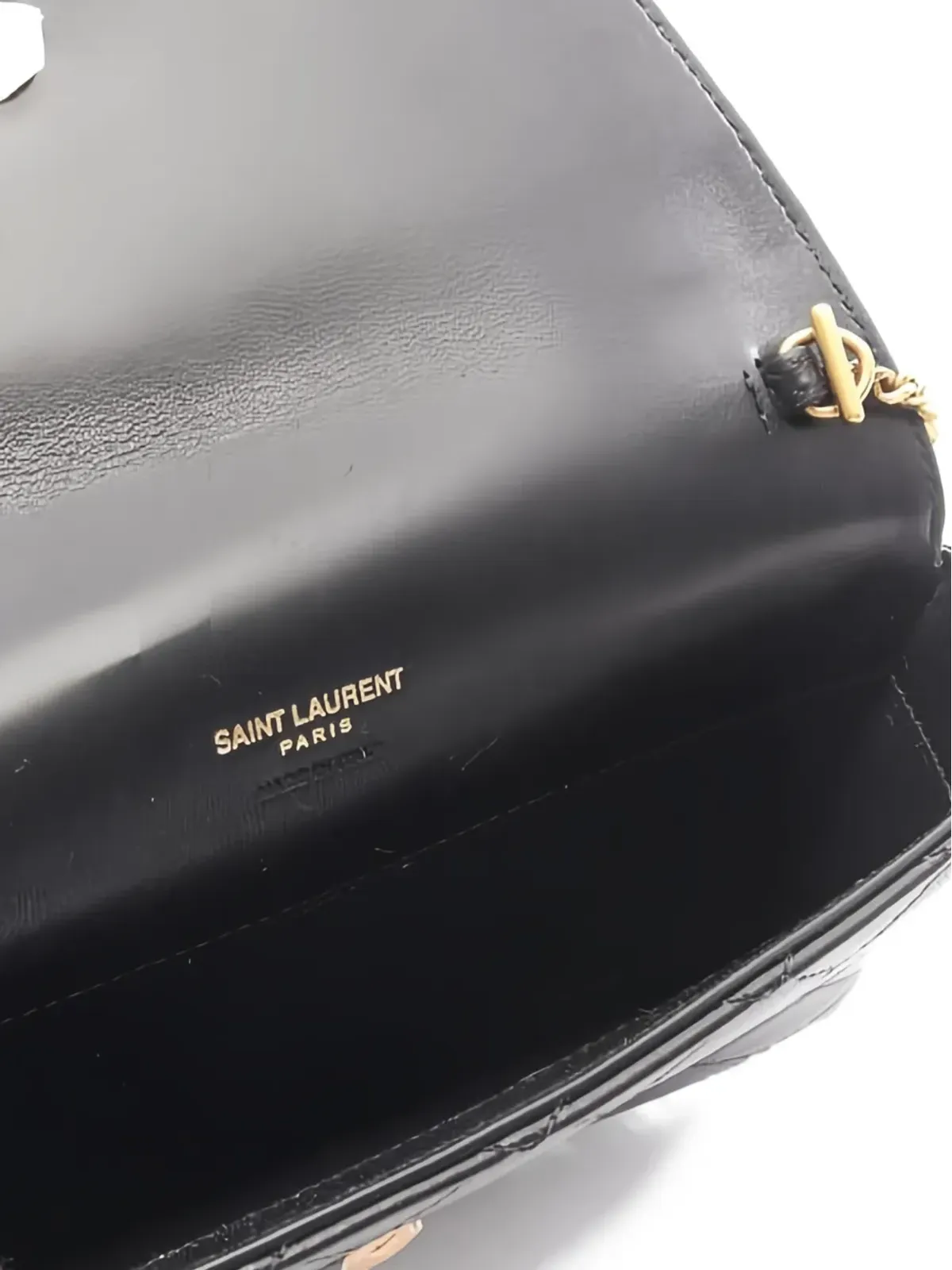 Saint Laurent Pre-Owned Gaby チェーンレザー ショルダーバッグ - 画像3
