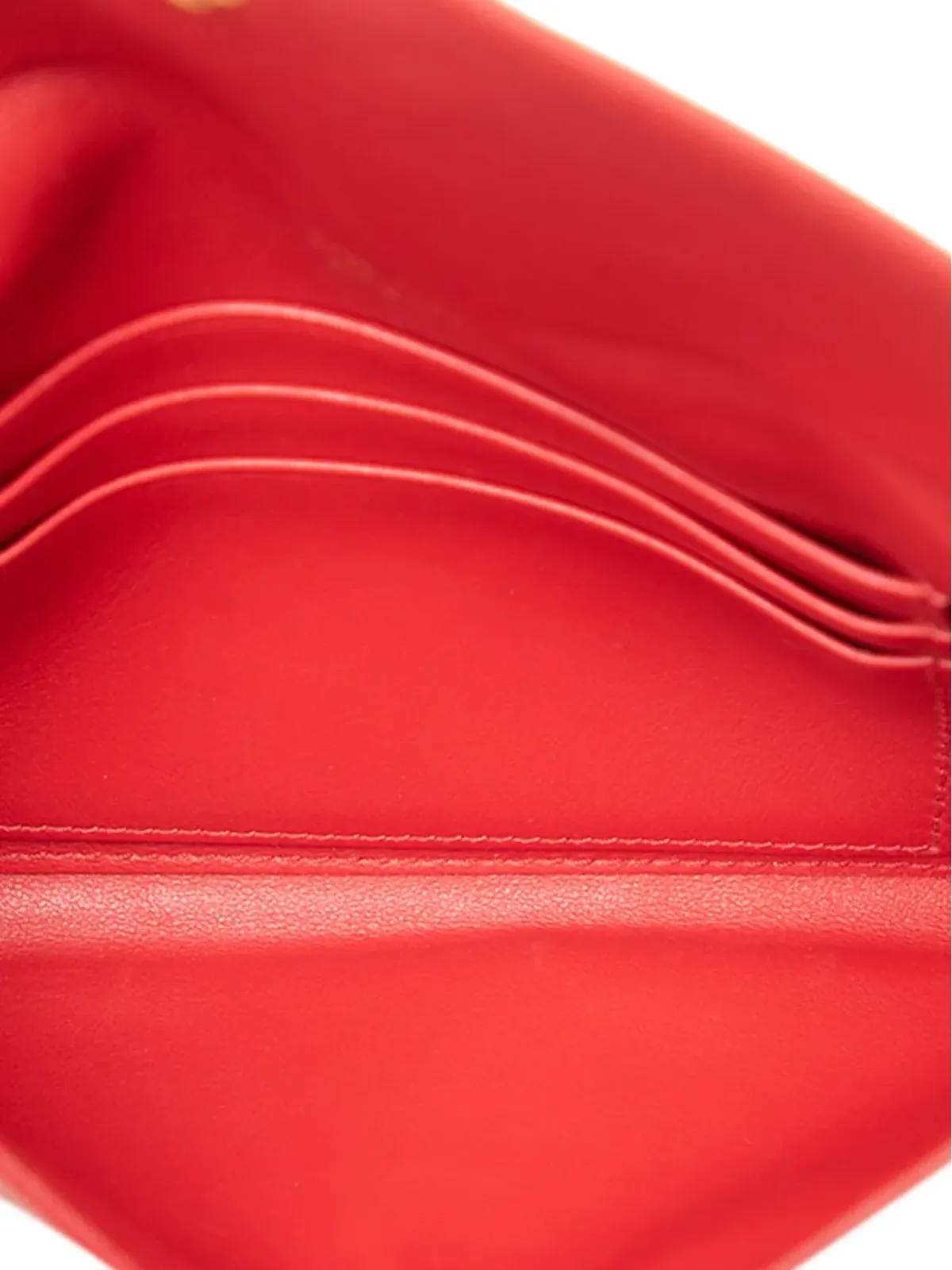 Prada Pre-Owned 2000-2025 Saffiano Envelope Chain clutch bag - Red - 画像5