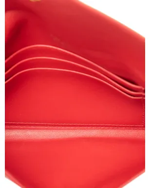 Prada Pre-Owned 2000-2025 Saffiano Envelope Chain clutch bag - Red - サムネイル5