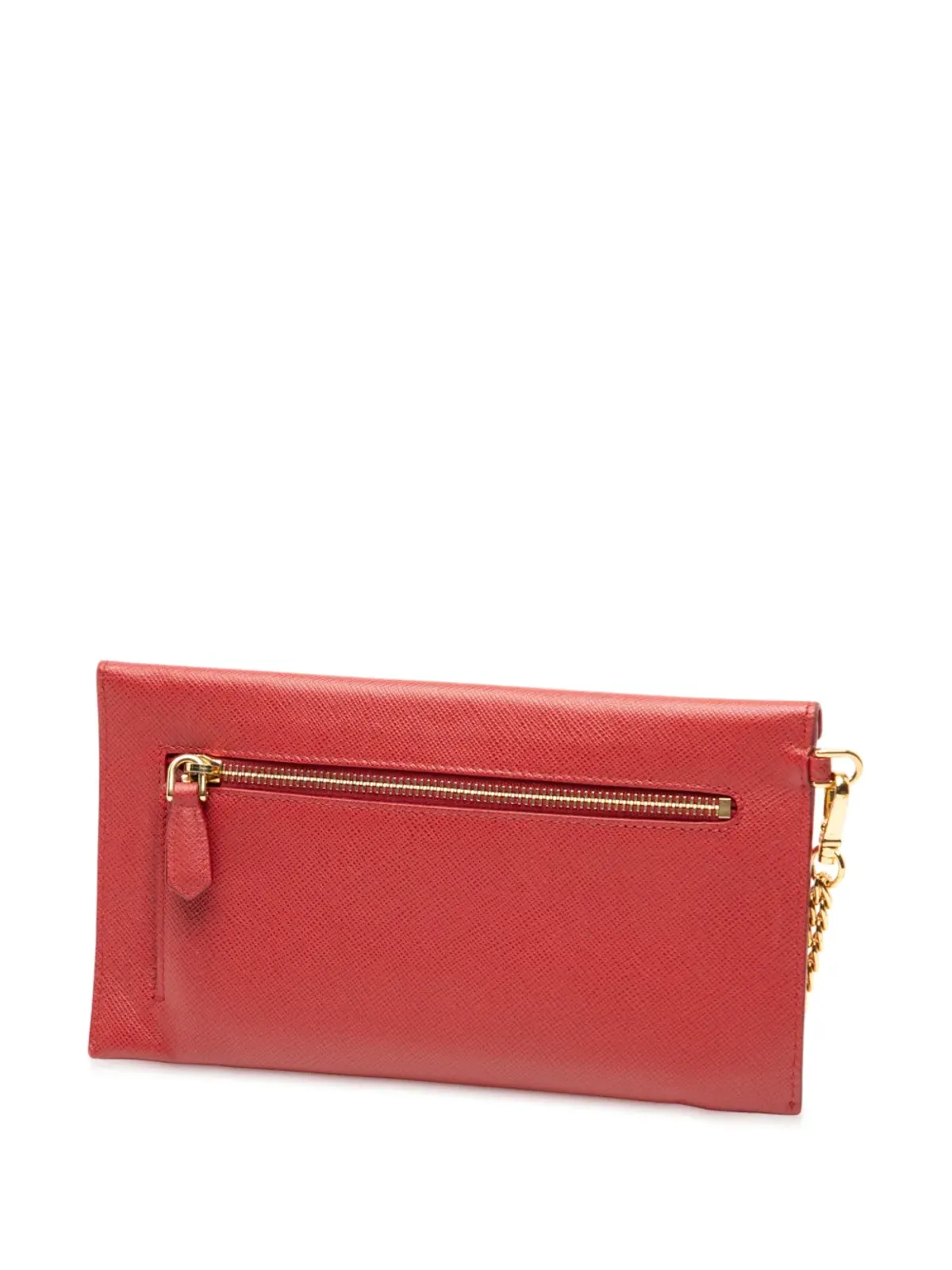 Prada Pre-Owned 2000-2025 Saffiano Envelope Chain clutch bag - Red - 画像3